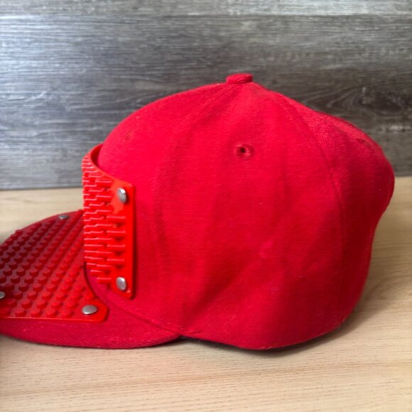 Elope Hat Cap Snapback Red Lego Building Blocks Brim Outdoors - Picture 4 of 11